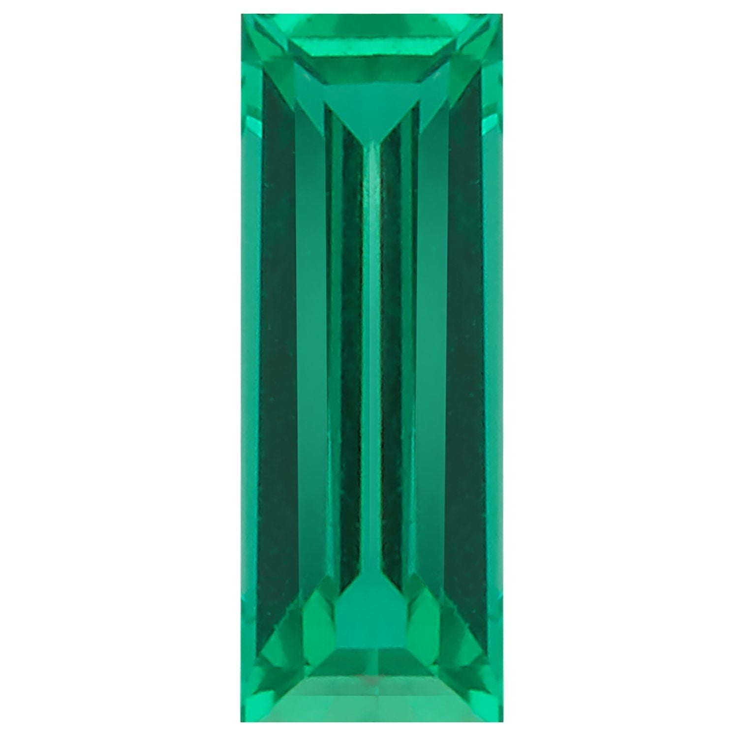 5x2.5 mm Straight Baguette Lab-Grown Green Emerald – Step-Cut – Eye-Clean Quality — Sapphire Row