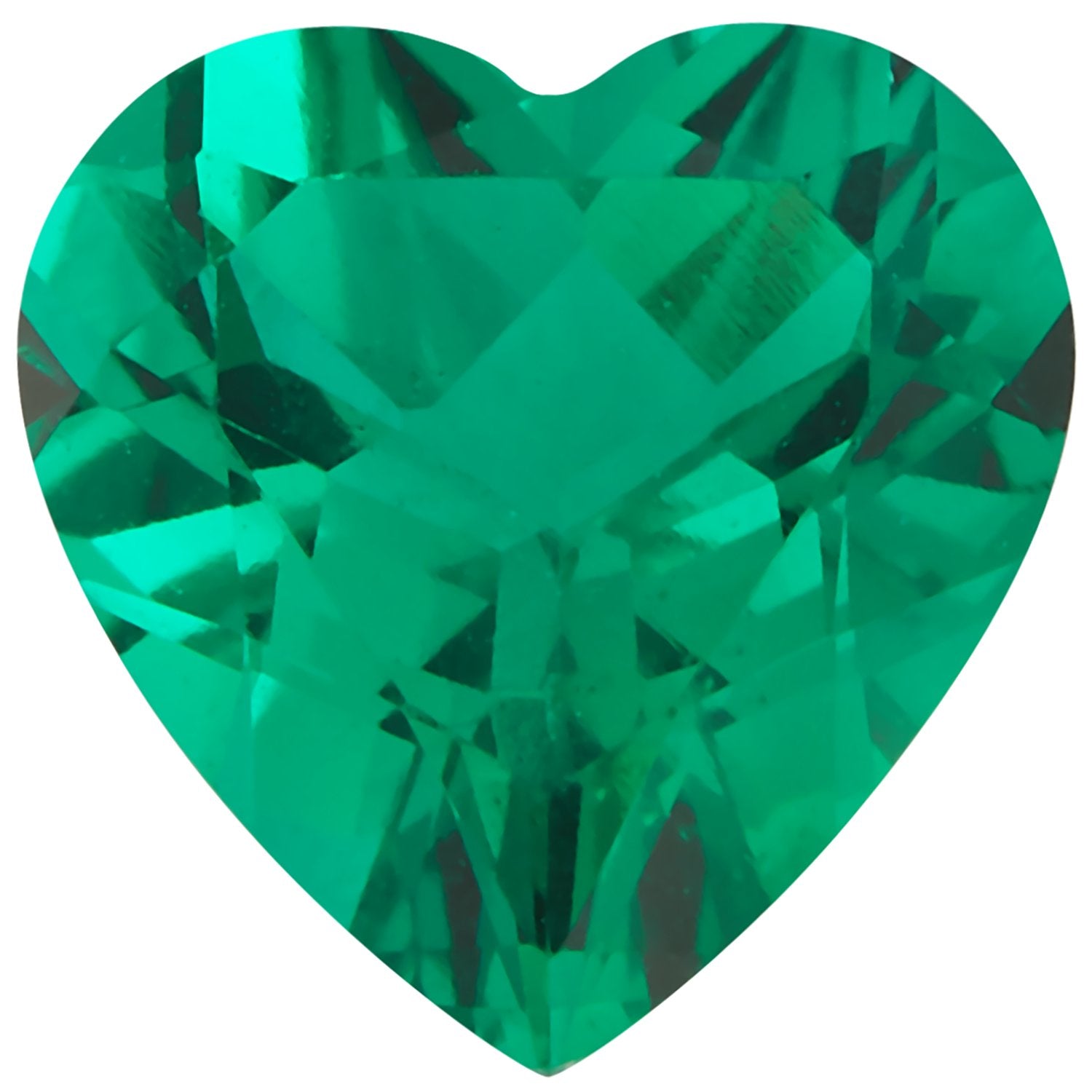 5 mm Heart Lab-Grown Green Emerald – Faceted Cut – Eye-Clean Quality — Sapphire Row