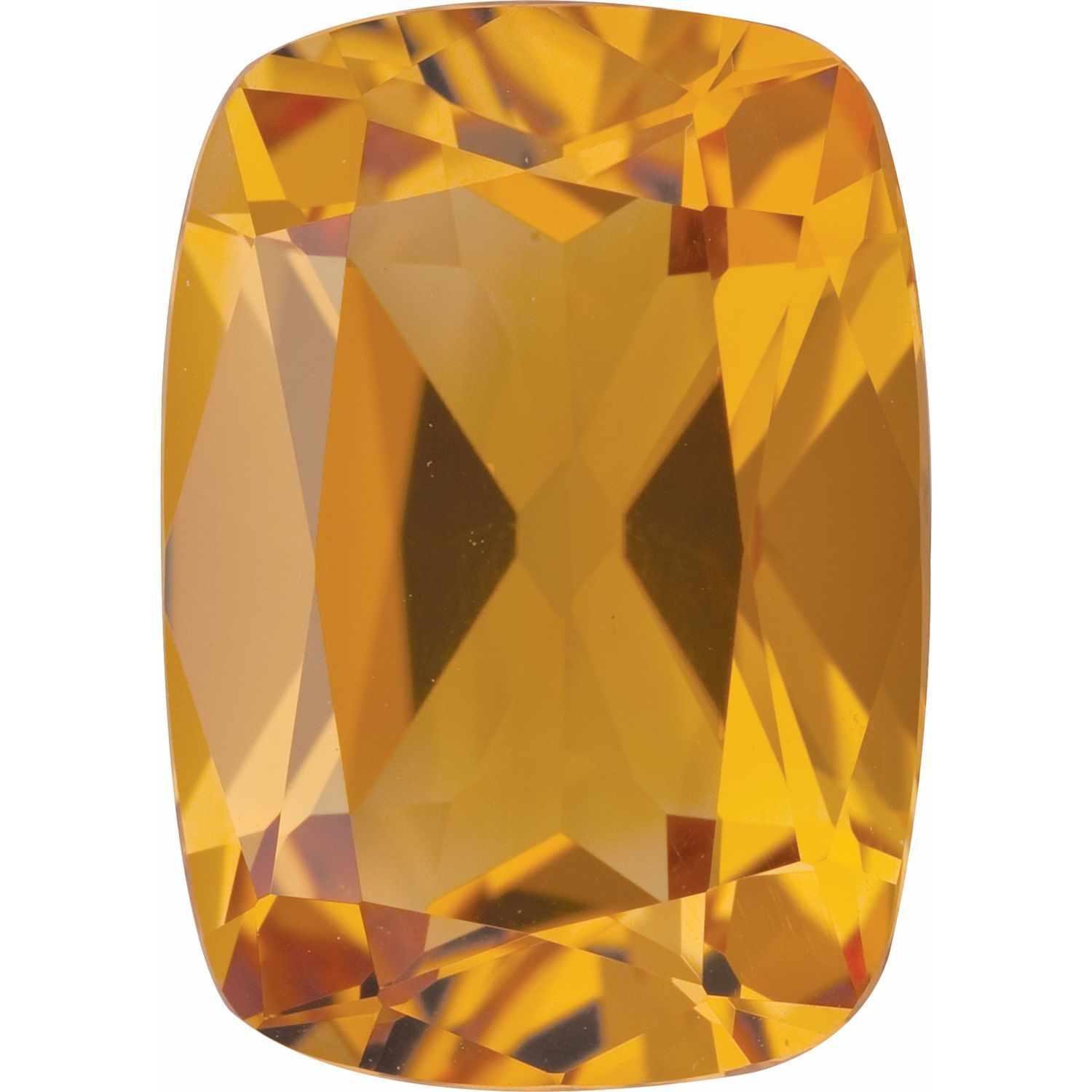 9x7 mm Antique Cushion Natural Orange Citrine – Faceted Cut – AA Quality — Sapphire Row
