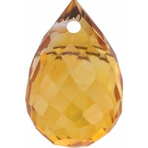 Lot of 10 – 6x4 mm Briolette Natural Orange Citrine – Faceted Cut – AA Quality — Sapphire Row