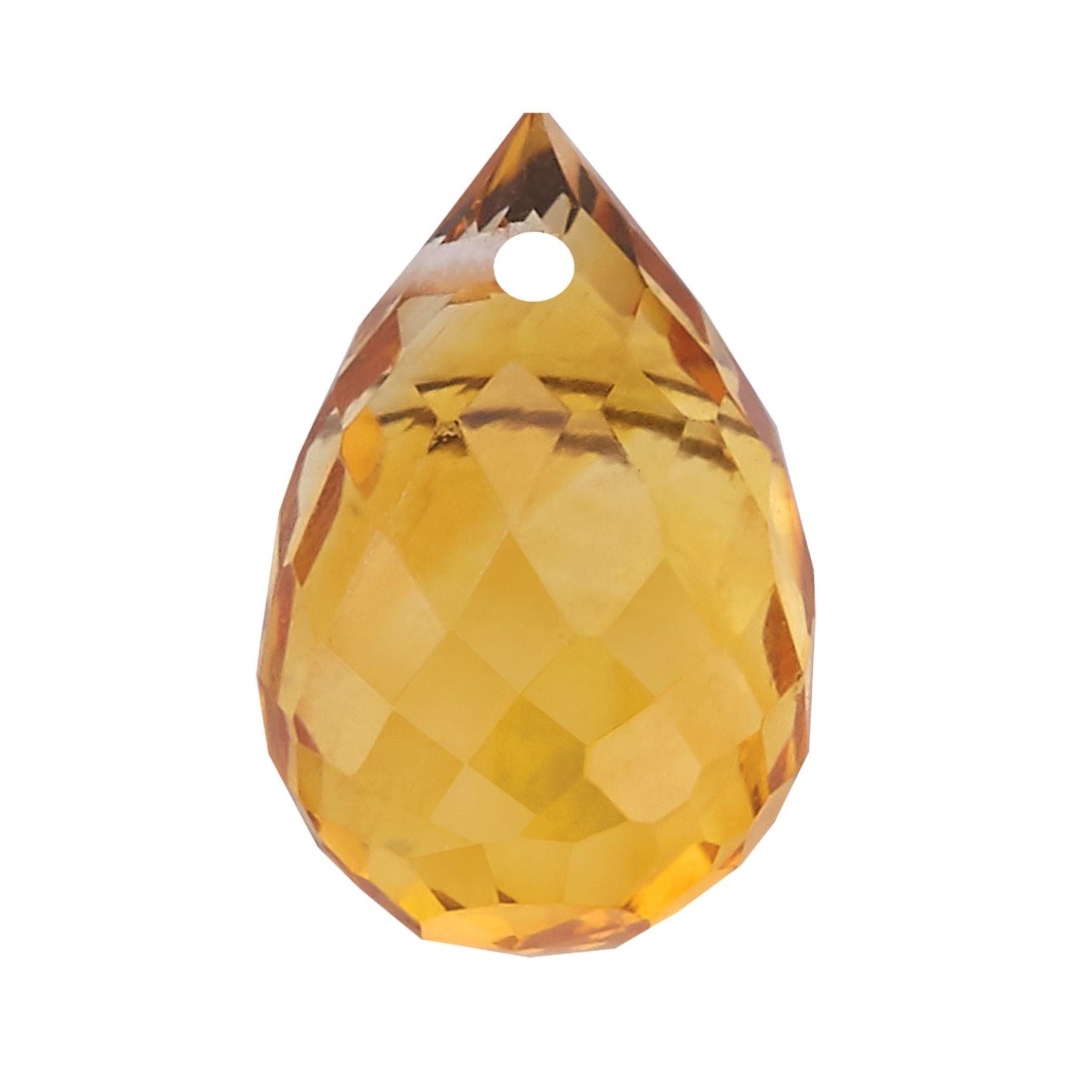 10x5 mm Briolette Natural Orange Citrine – Faceted Cut – AA Quality — Sapphire Row