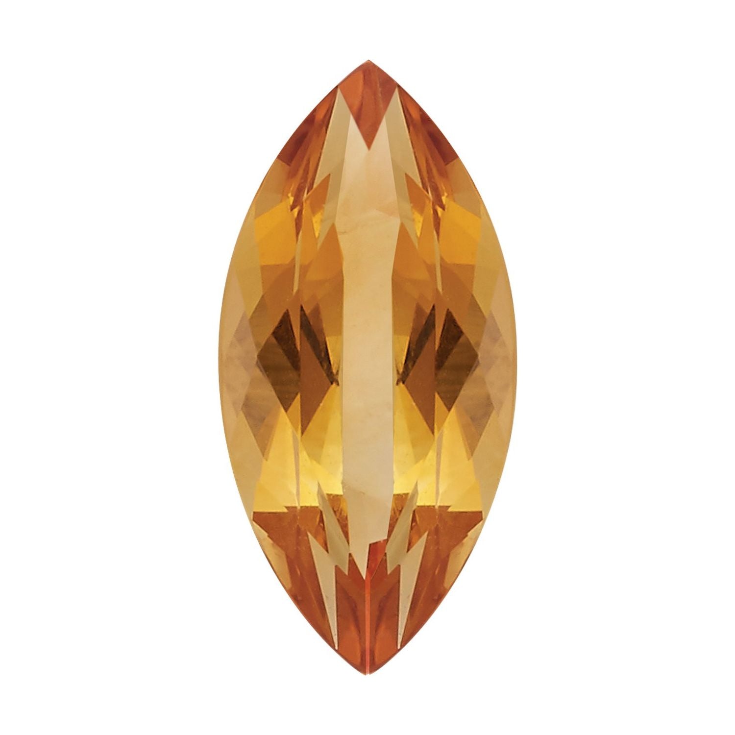 15x7 mm Marquise Natural Orange Citrine – Faceted Cut – AA Quality — Sapphire Row