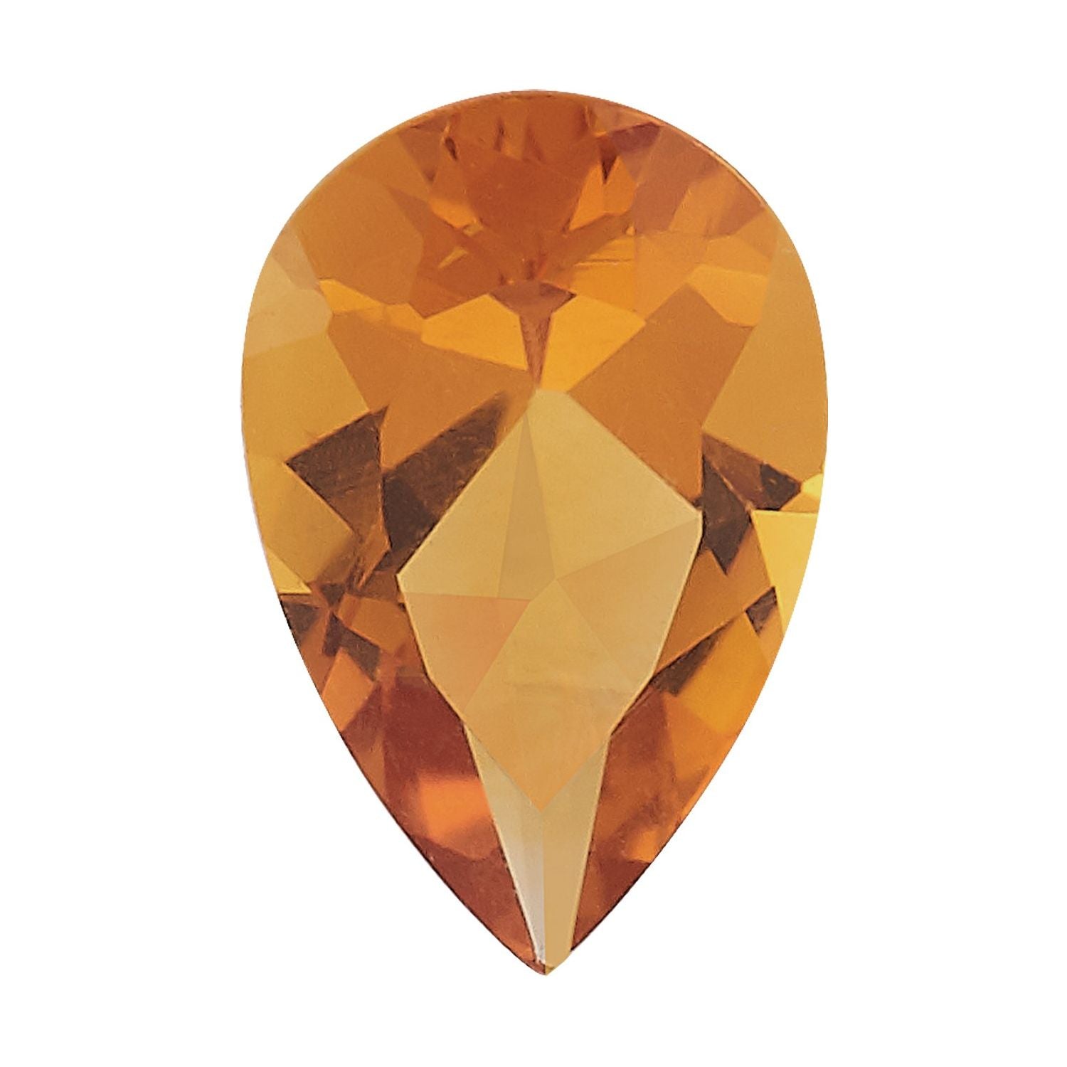8x5 mm Pear Natural Orange Citrine – Faceted Cut – AAA Quality — Sapphire Row