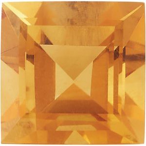 4 mm natural orange citrine, square cut | Sapphire Row