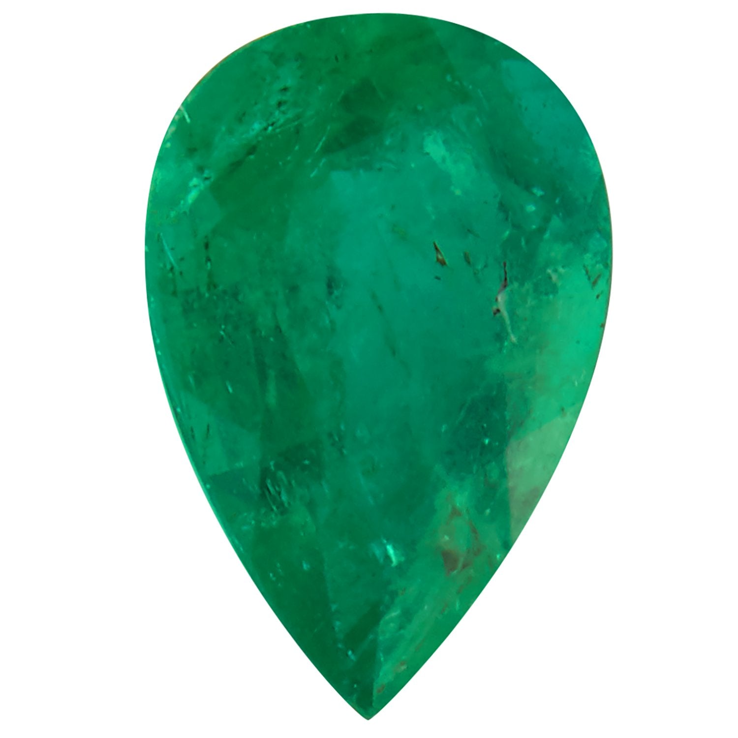 5x3 mm Pear Natural Green Emerald – Faceted Cut – B Quality — Sapphire Row