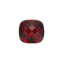 7 mm Cushion Natural Dark Orange Red Mozambique Garnet – Checkerboard-Cut – AA Quality — Sapphire Row