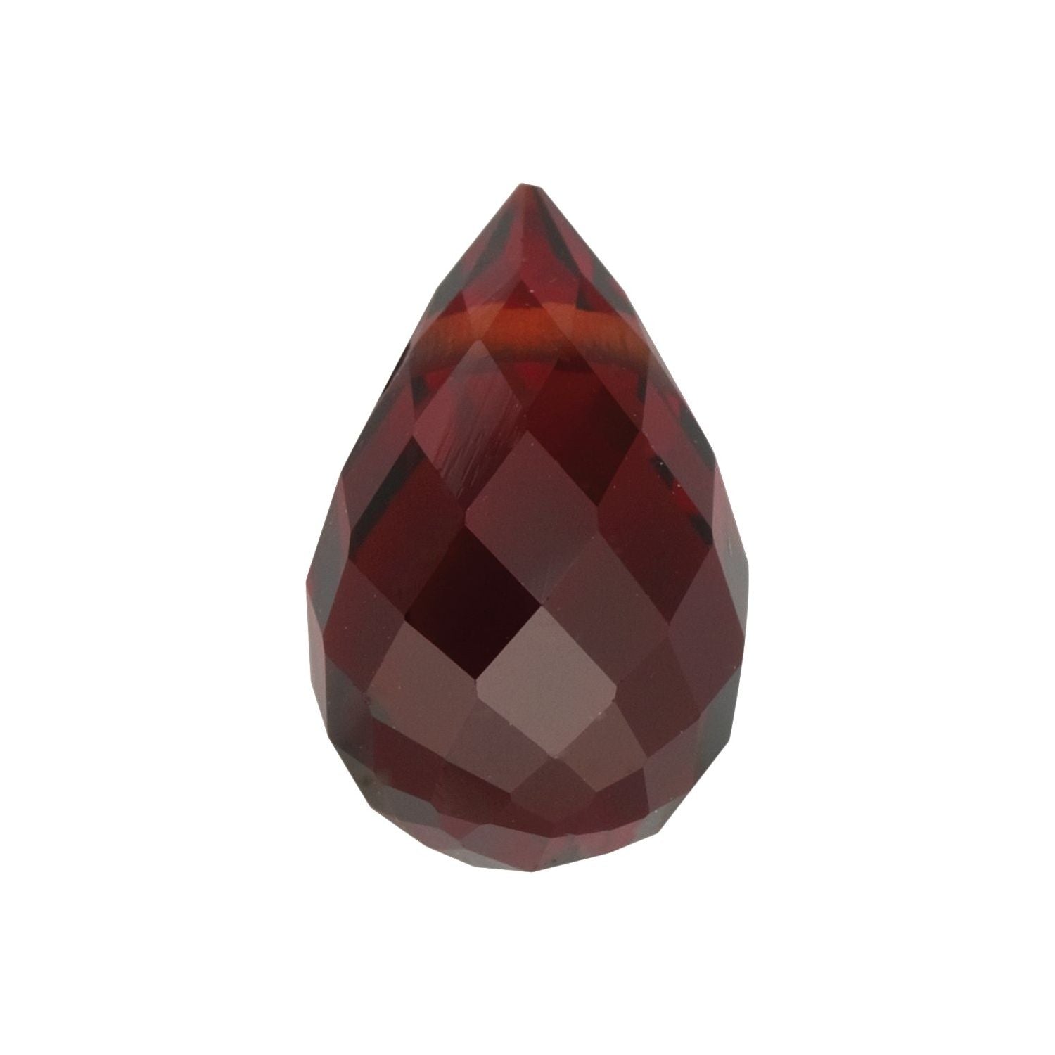 6x4 mm Briolette Natural Dark Orange Red Mozambique Garnet – Faceted Cut – AA Quality — Sapphire Row