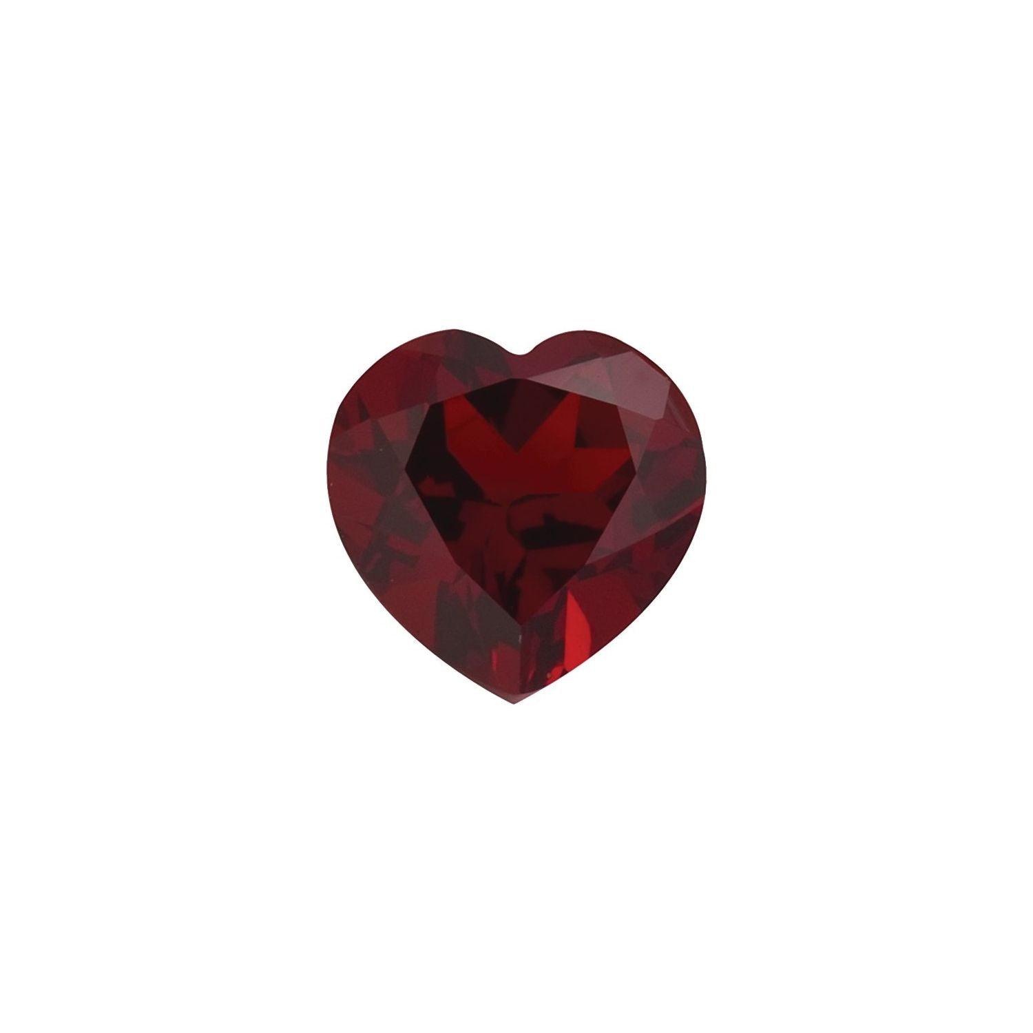 7 mm Heart Natural Dark Orange Red Mozambique Garnet – Faceted Cut – AA Quality — Sapphire Row