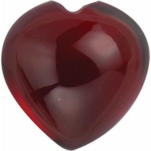 Lot of 10 – 4 mm Heart Natural Dark Orange Red Mozambique Garnet – Cabochon Cut – AA Quality — Sapphire Row