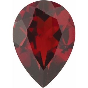 Lot of 10 – 8x5 mm Pear Natural Dark Orange Red Mozambique Garnet – Faceted Cut – AA Quality — Sapphire Row