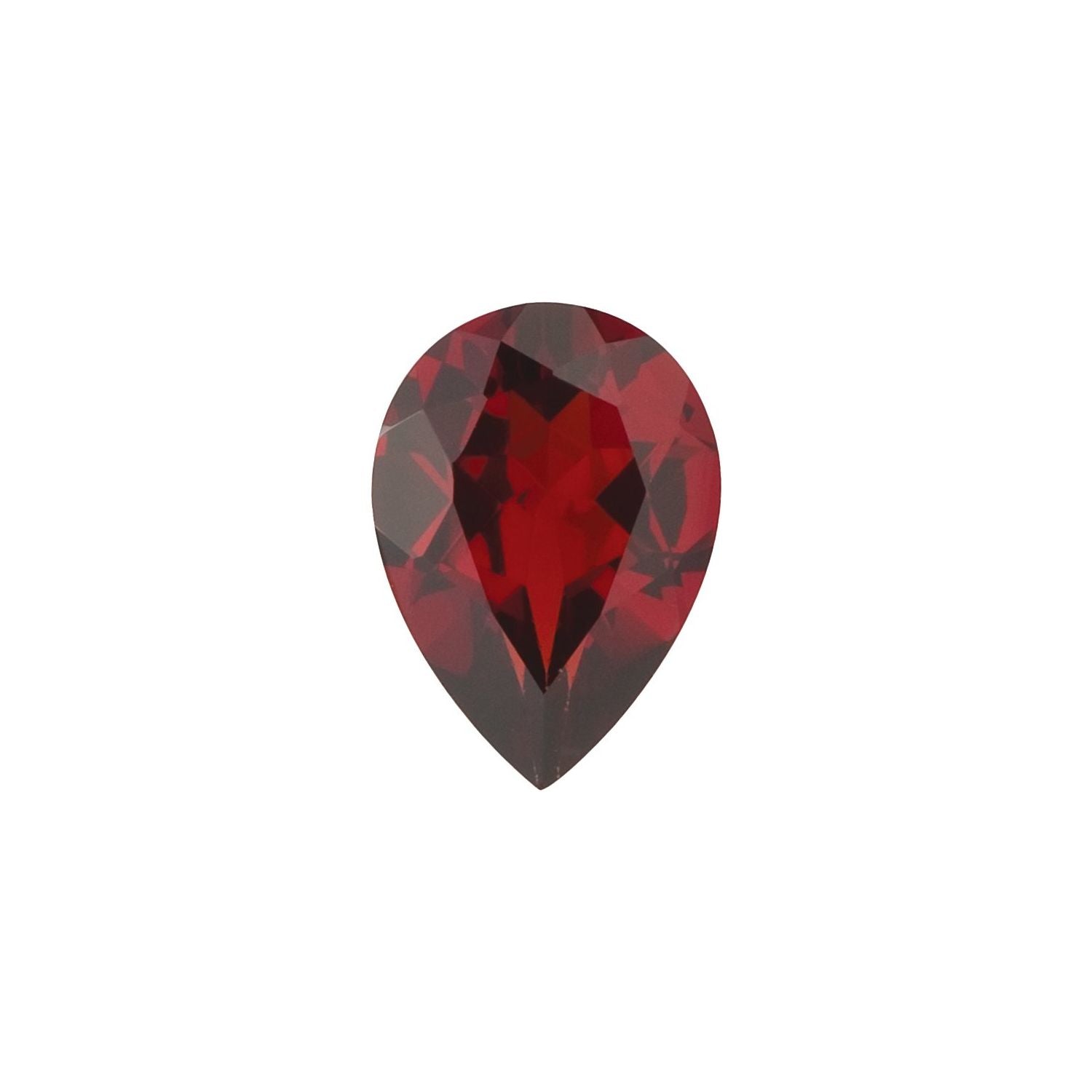 12x8 mm Pear Natural Dark Orange Red Mozambique Garnet – Faceted Cut – AA Quality — Sapphire Row