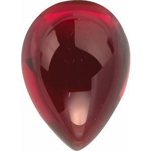 Lot of 10 – 5x3 mm Pear Natural Dark Orange Red Mozambique Garnet – Cabochon Cut – AA Quality — Sapphire Row