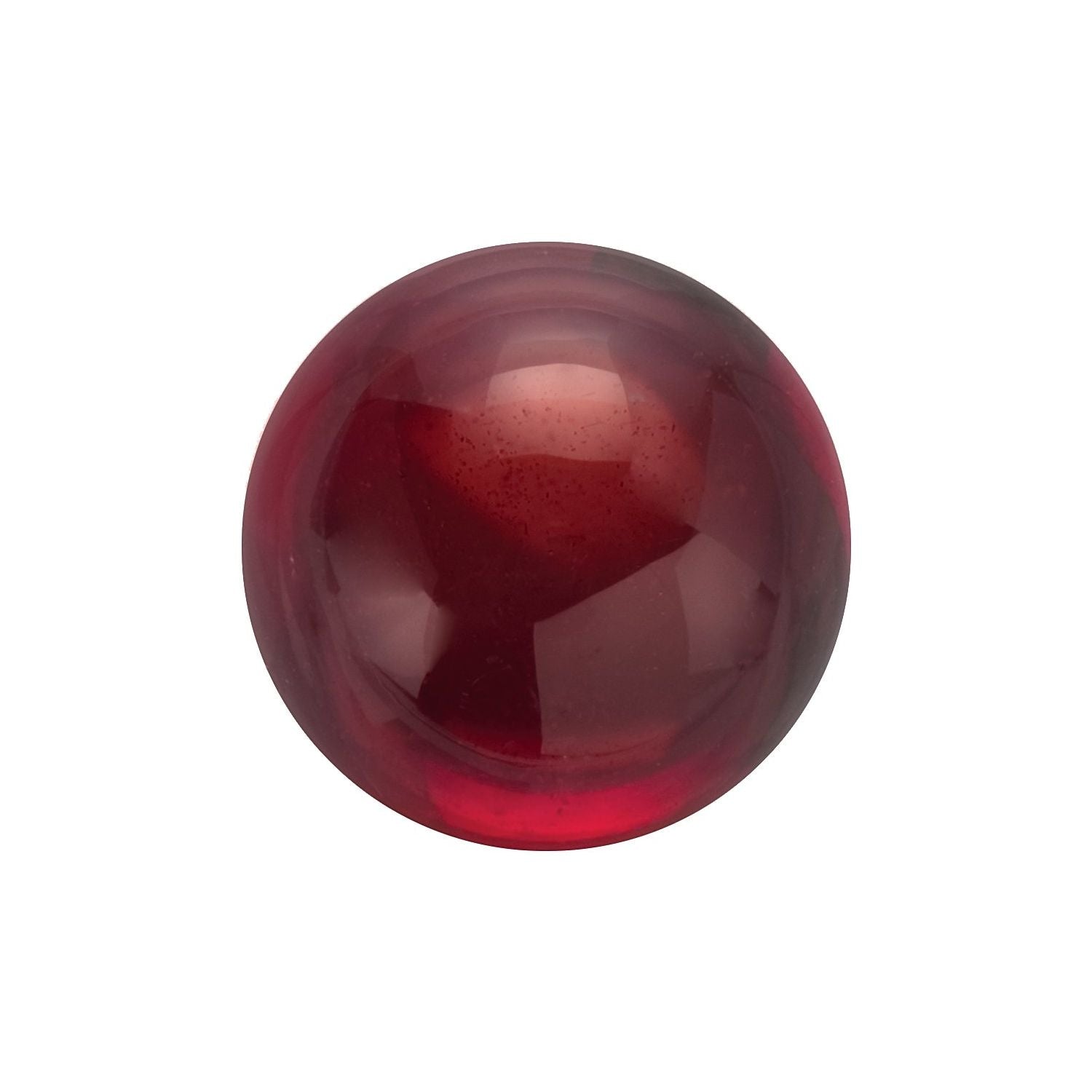 7 mm Round Natural Dark Orange Red Mozambique Garnet – Cabochon Cut – AA Quality — Sapphire Row