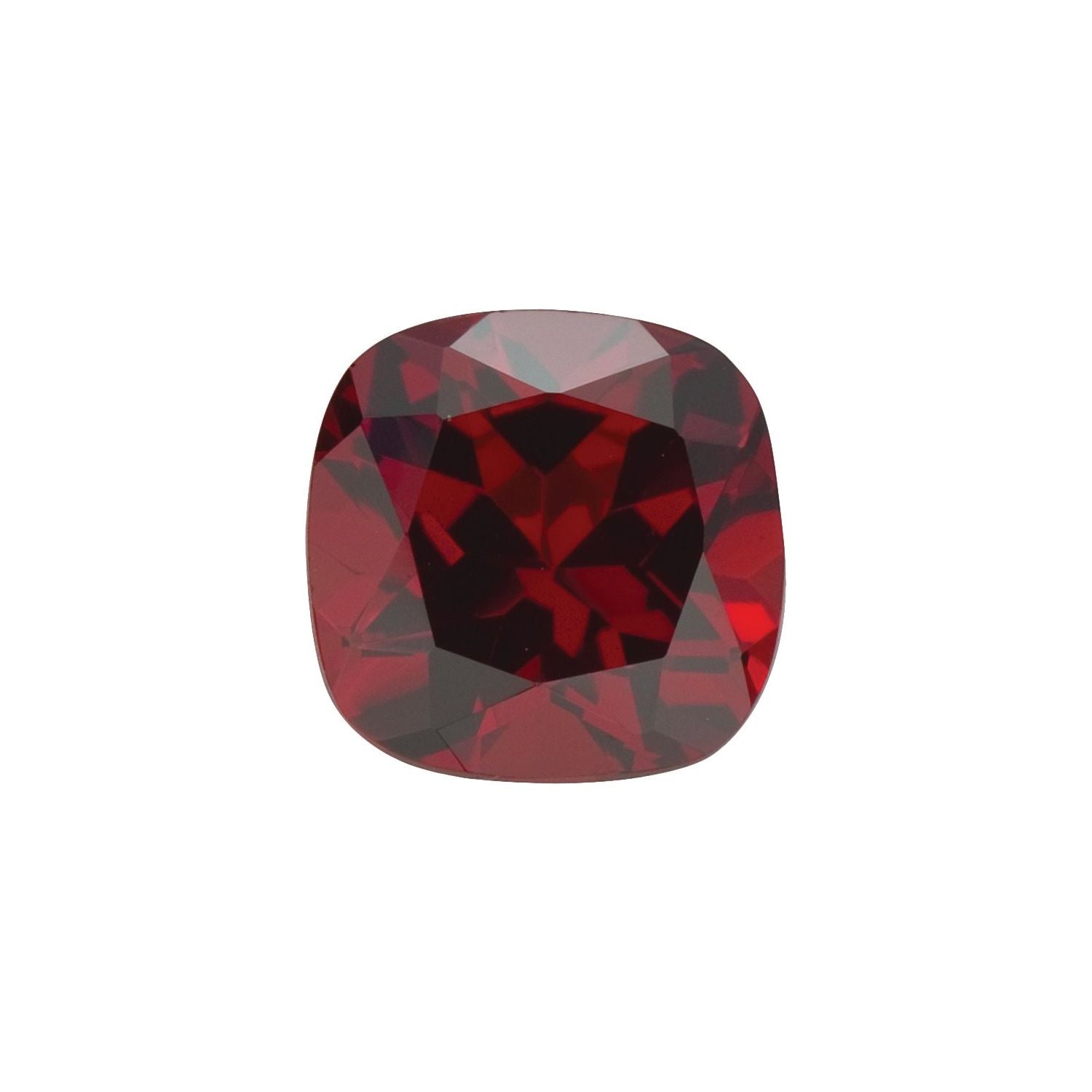 6 mm Cushion Natural Dark Orange Red Mozambique Garnet – Faceted Cut – AA Quality — Sapphire Row