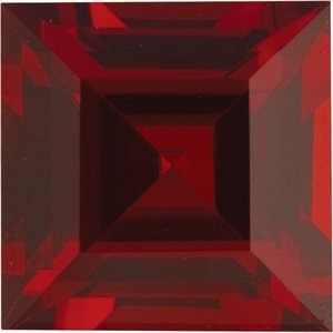 Lot of 10 – 4 mm Square Natural Dark Orange Red Mozambique Garnet – Step-Cut – AA Quality — Sapphire Row