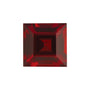 8 mm natural dark orange red mozambique garnet, square cut | Sapphire Row