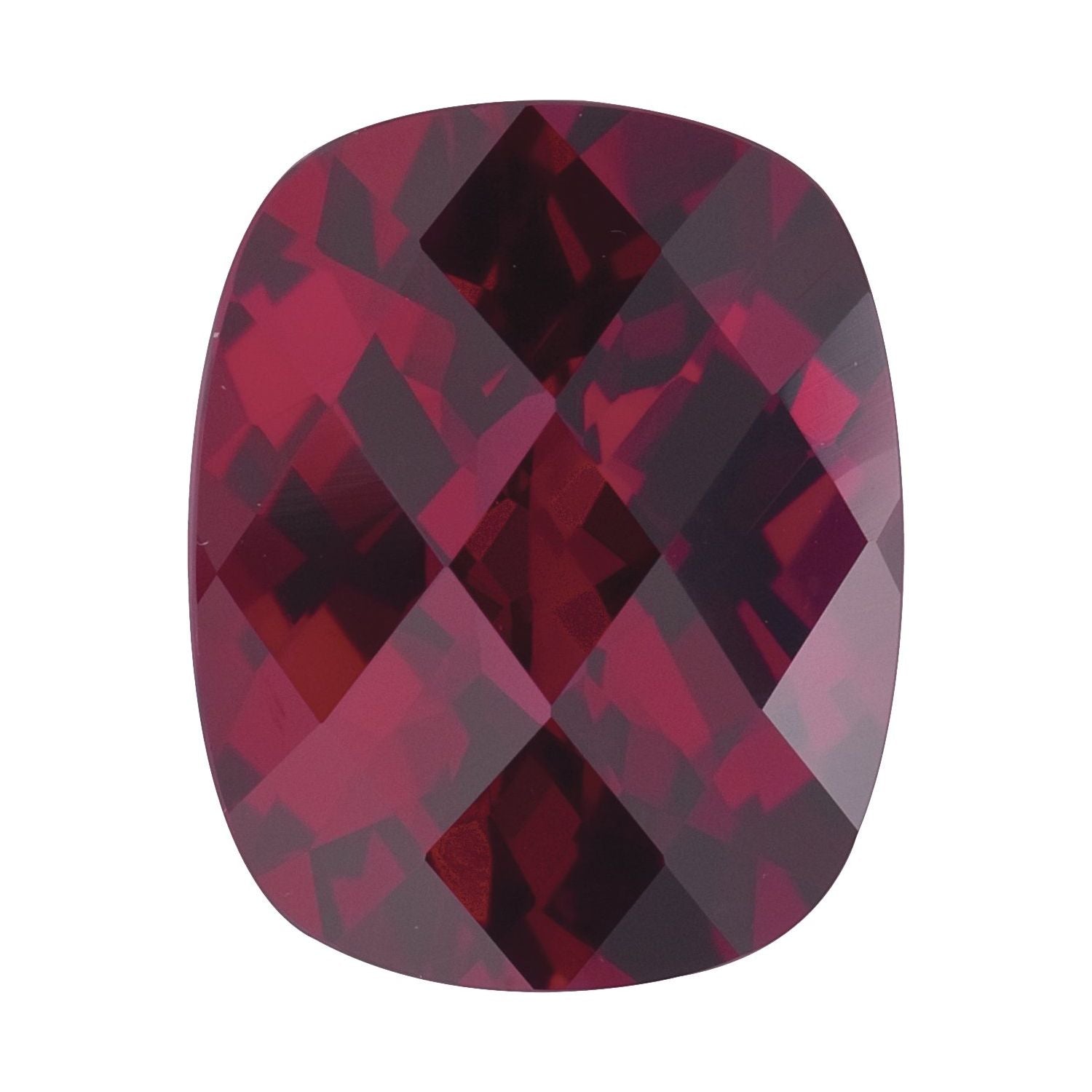 10x8 mm Antique Cushion Natural Purplish Red Rhodolite Garnet – Checkerboard-Cut – AA Quality — Sapphire Row