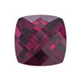 7 mm Cushion Natural Purplish Red Rhodolite Garnet – Checkerboard-Cut – AA Quality — Sapphire Row