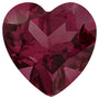 5 mm Heart Natural Purplish Red Rhodolite Garnet – Faceted Cut – AA Quality — Sapphire Row
