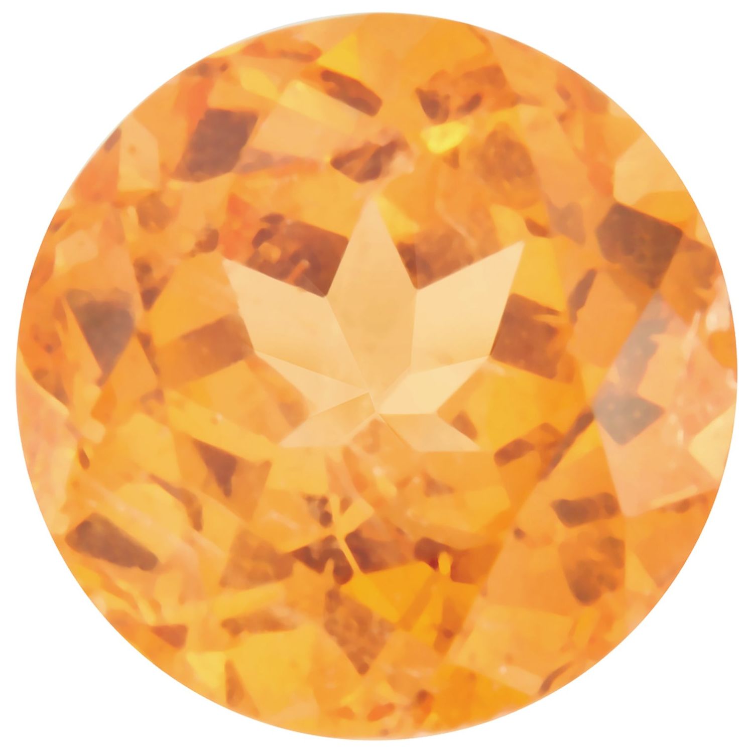5.5 mm Round Natural Orange Spessartite Garnet – Faceted Cut – AA Quality — Sapphire Row