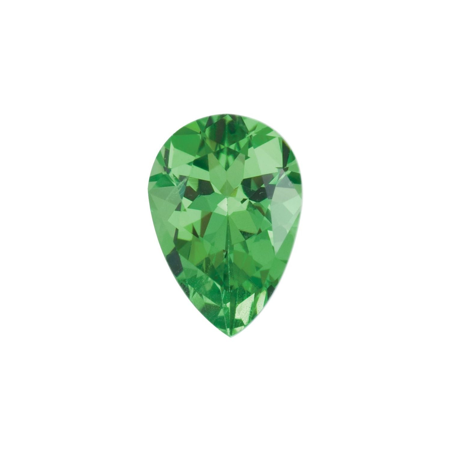 4x3 mm natural green tsavorite garnet, pear cut | Sapphire Row