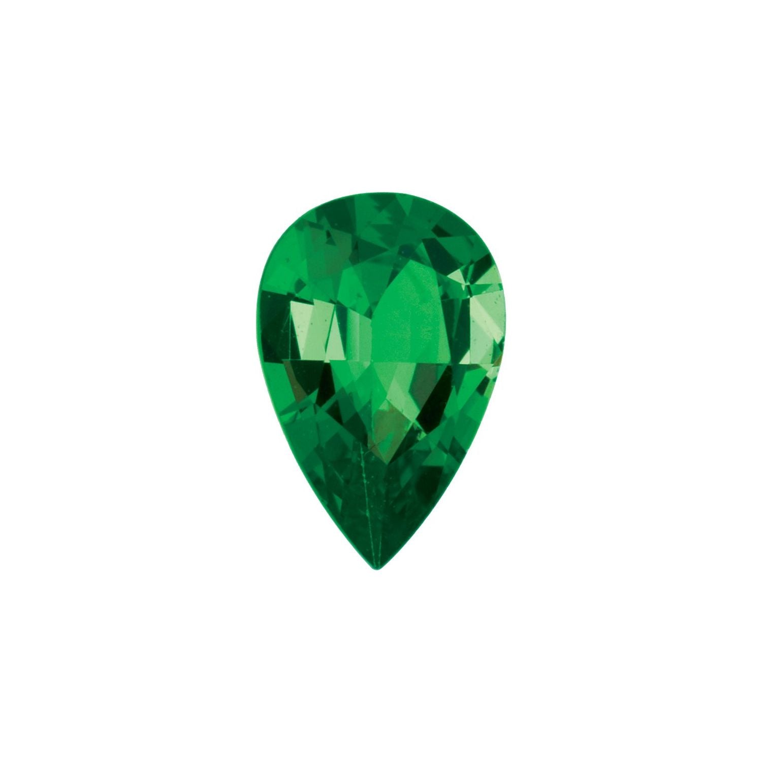 4x3 mm natural green tsavorite garnet, pear cut | Sapphire Row