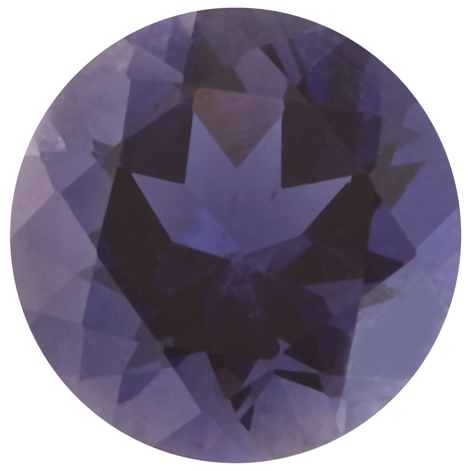 5.5 mm Round Natural Purple Iolite – Faceted Cut – AA Quality — Sapphire Row