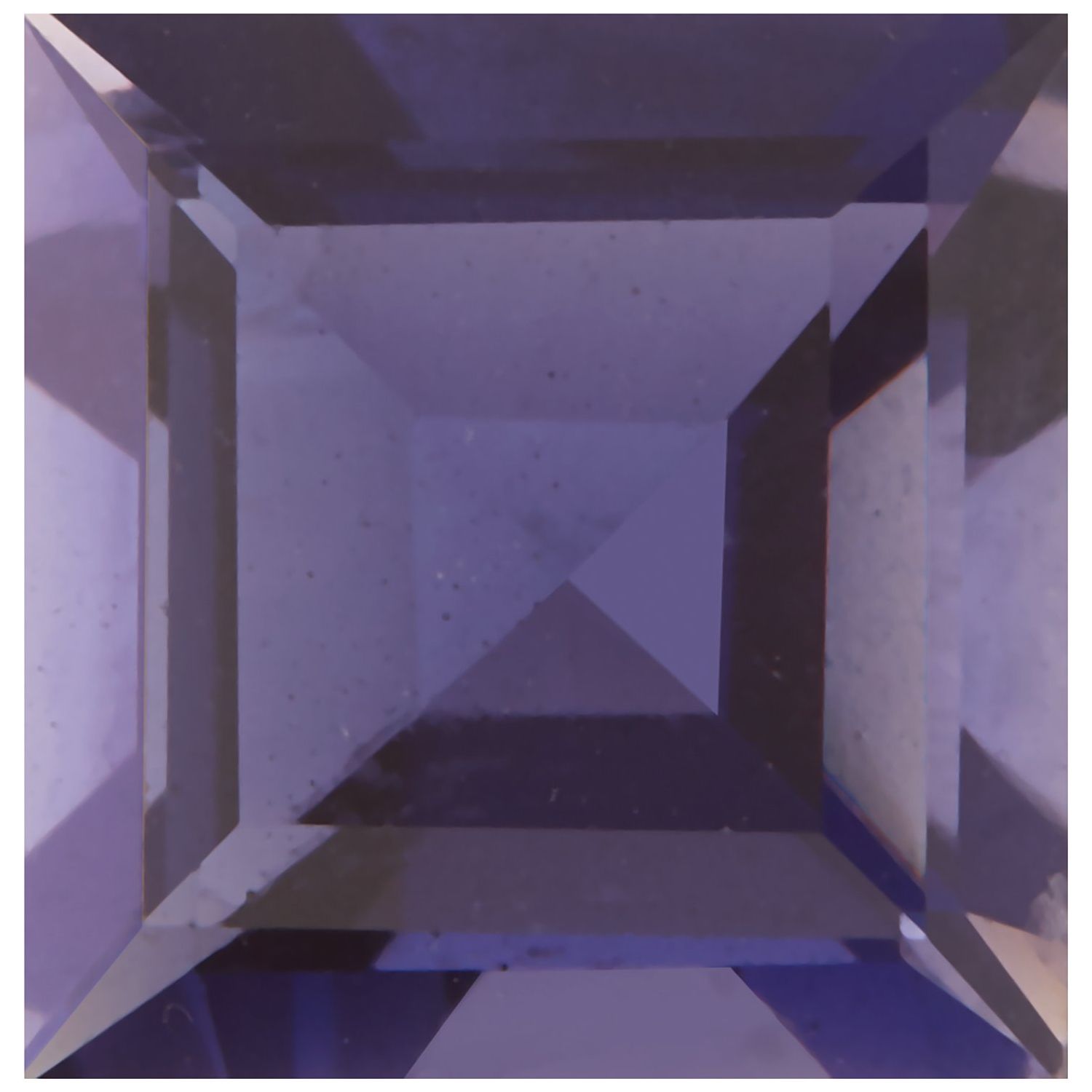 7 mm Square Natural Purple Iolite – Step-Cut – AA Quality — Sapphire Row