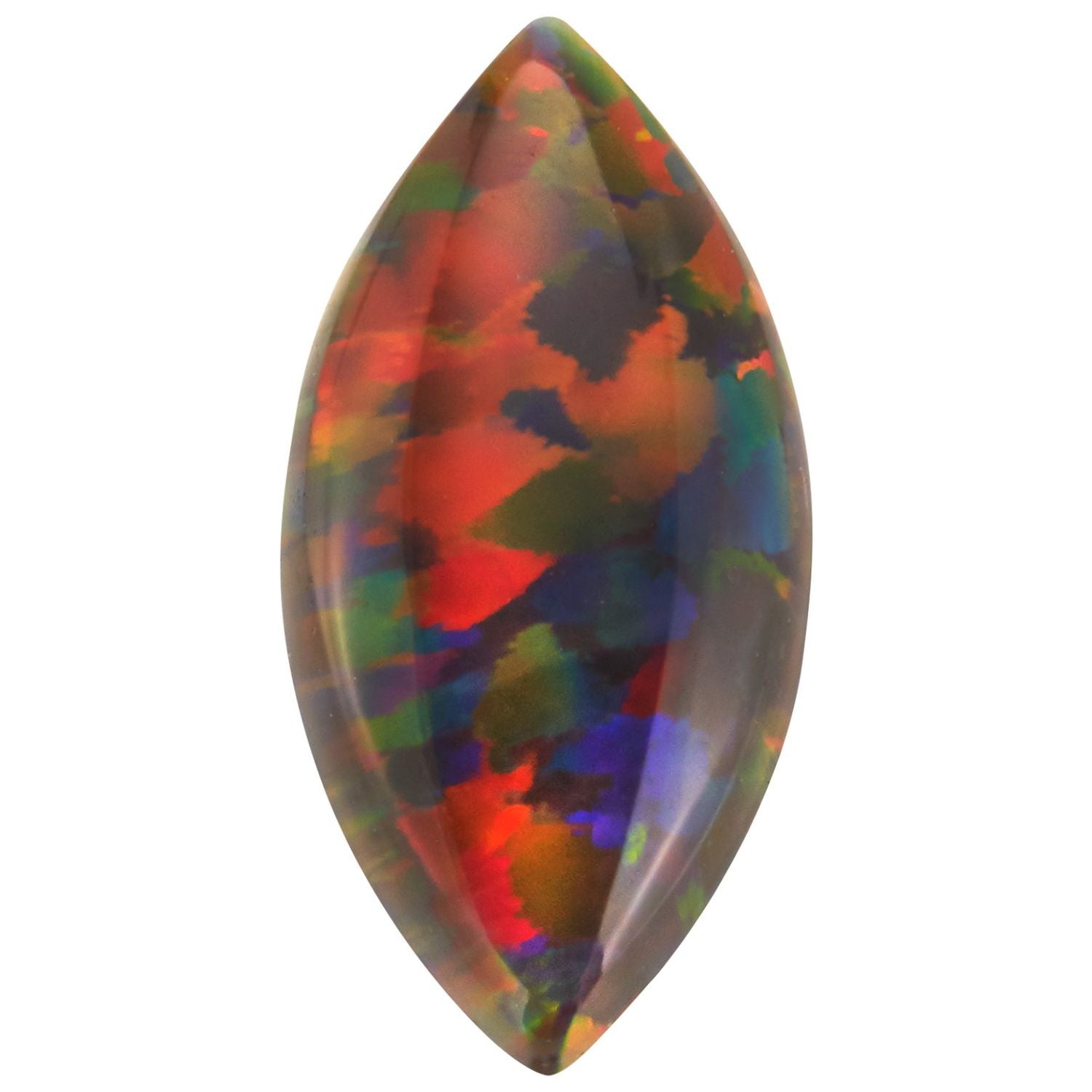 6x3 mm Marquise Lab-Grown Black Opal – Cabochon Cut – Eye-Clean Quality — Sapphire Row
