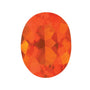 4x3 mm natural reddish orange opal, oval cut | Sapphire Row