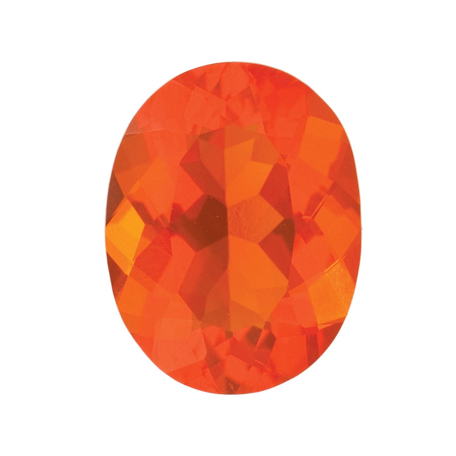 7x5 mm Oval Natural Reddish Orange Opal – Faceted Cut – AA Quality — Sapphire Row