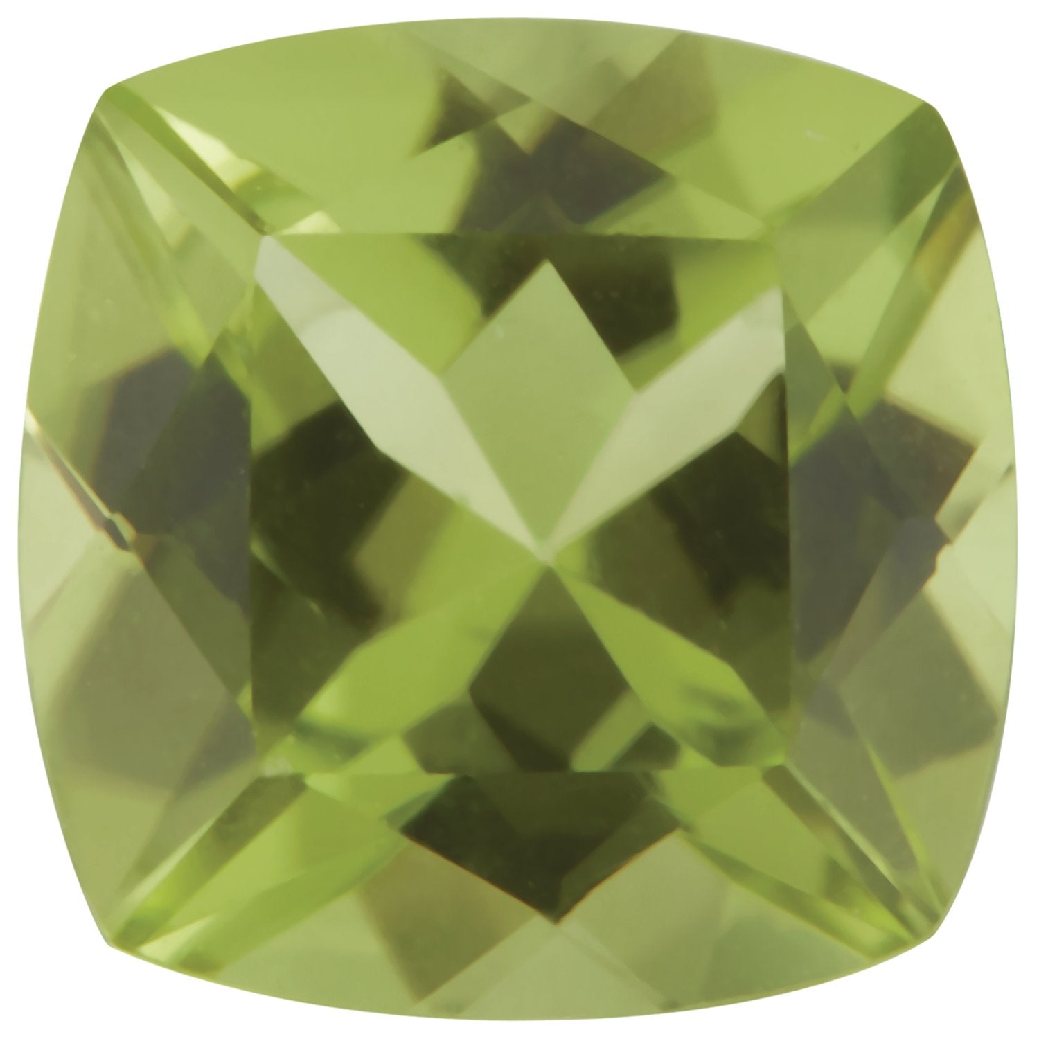 6 mm Cushion Natural Green Peridot – Faceted Cut – AA Quality — Sapphire Row