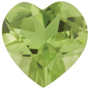 Lot of 10 – 5 mm Heart Natural Green Peridot – Faceted Cut – AA Quality — Sapphire Row