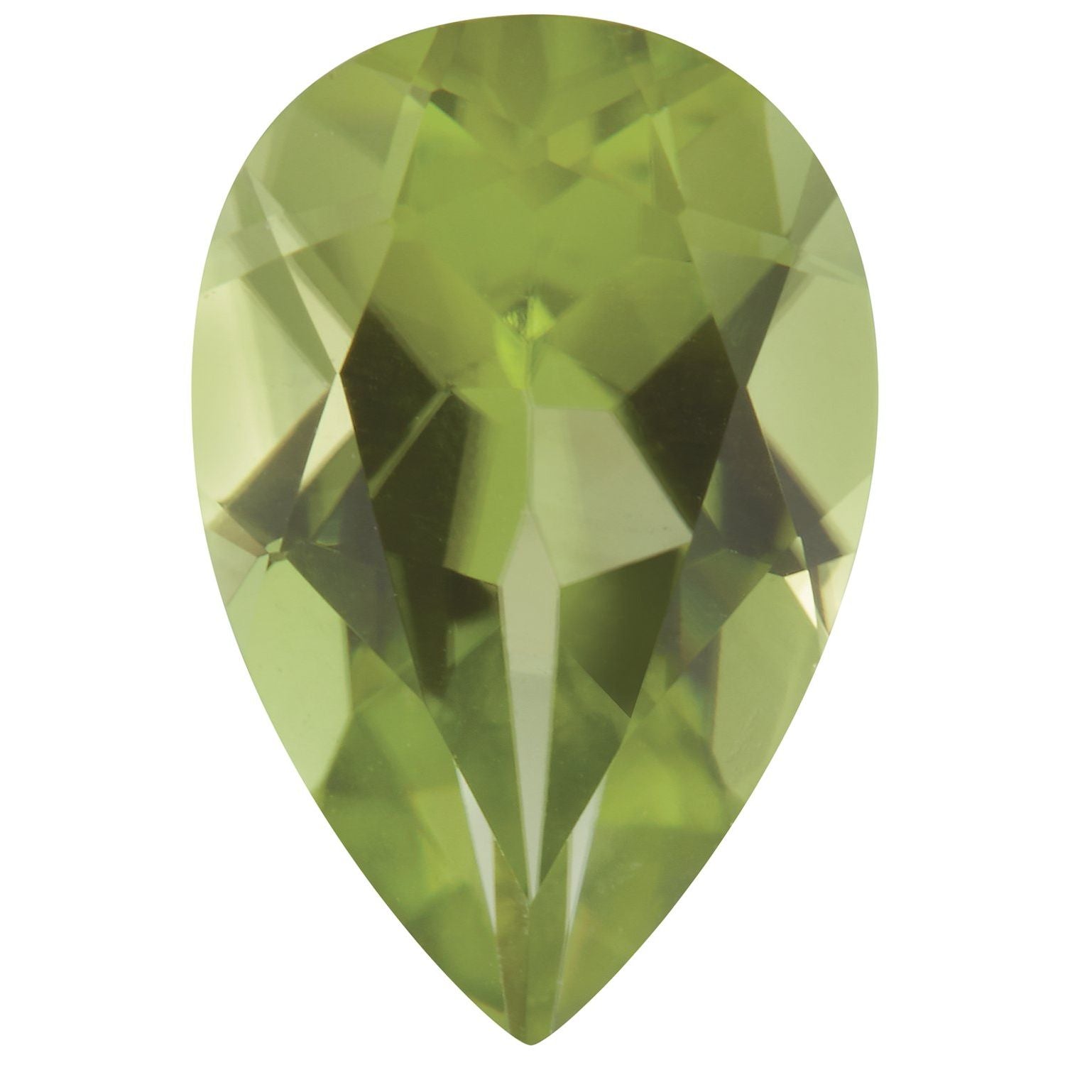 12x9 mm Pear Natural Green Peridot – Faceted Cut – AA Quality — Sapphire Row