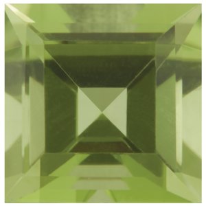 4 mm natural green peridot, square cut | Sapphire Row