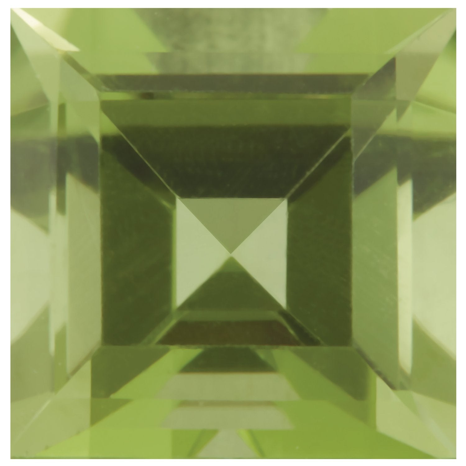 6 mm Square Natural Green Peridot – Step-Cut – AA Quality — Sapphire Row