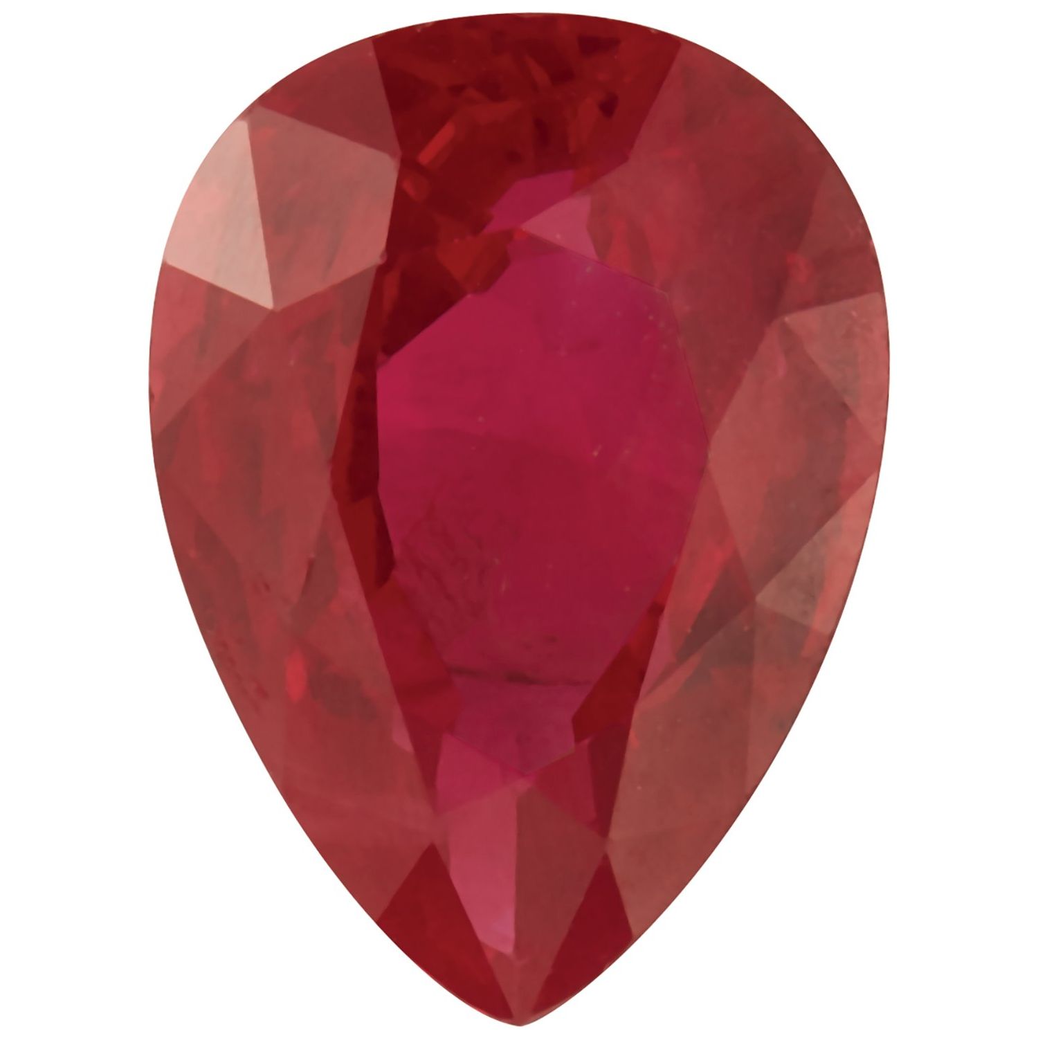 4x3 mm Pear Natural Red Ruby – Faceted Cut – AA Quality — Sapphire Row