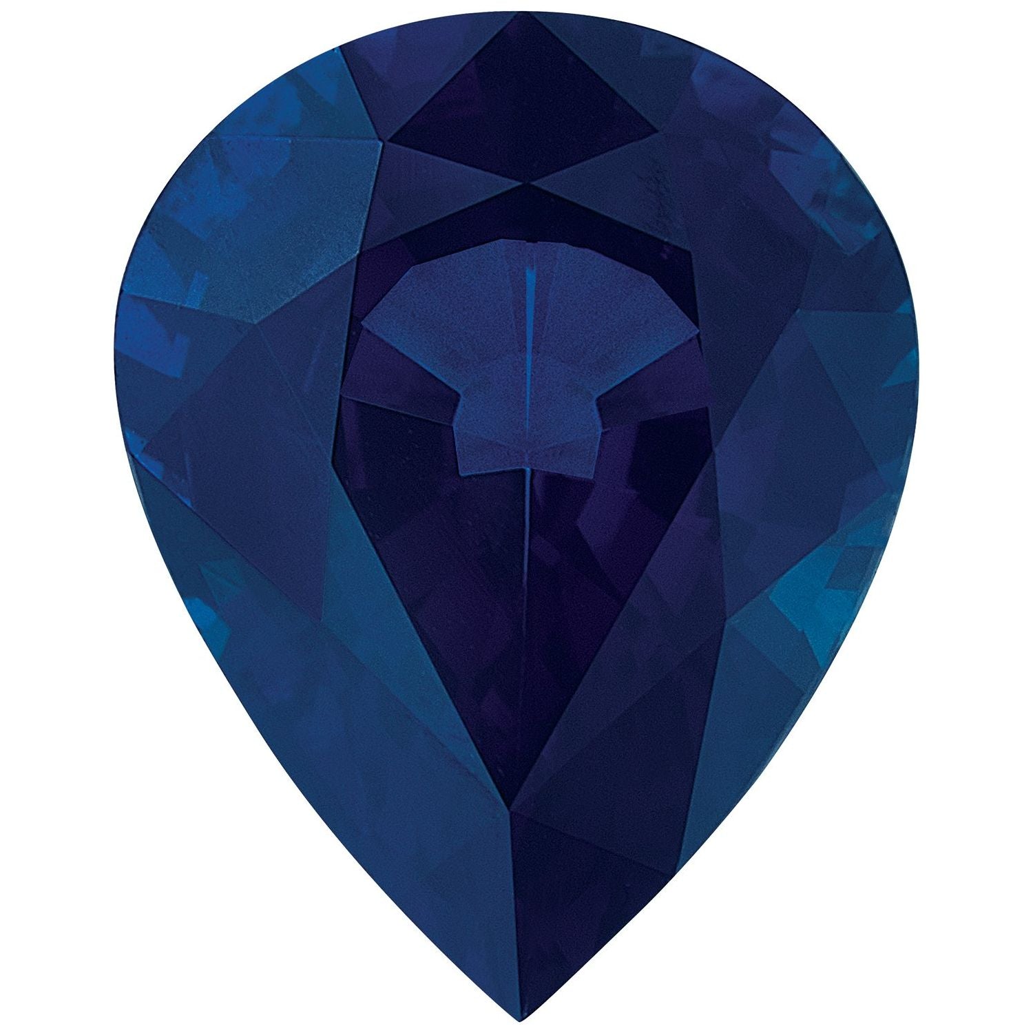 9x7 mm Pear Natural Blue Sapphire – Faceted Cut – A Quality — Sapphire Row