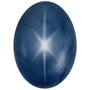7x6 mm Oval Natural Blue Star Sapphire – Cabochon Cut – AA Quality — Sapphire Row