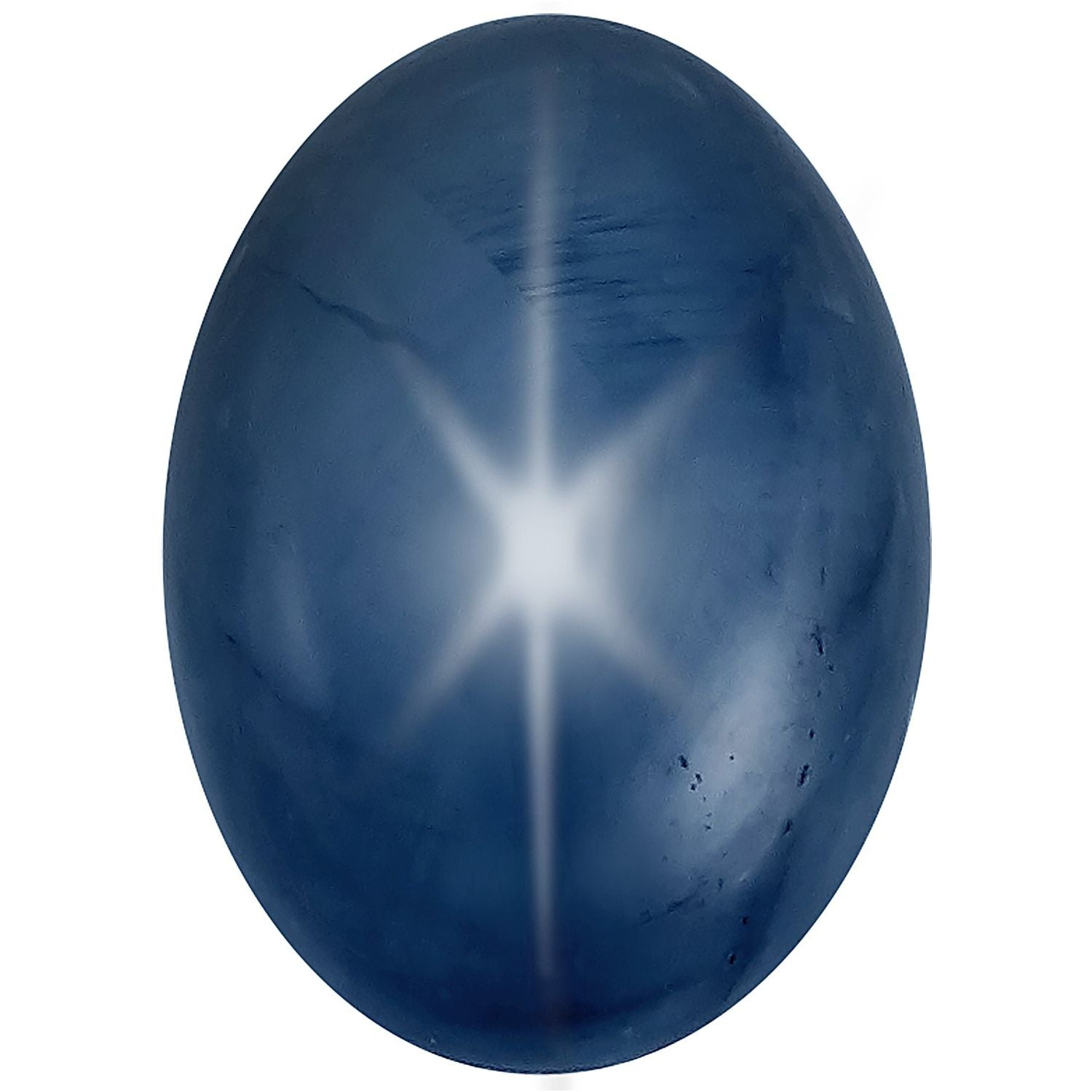 5x4 mm Oval Natural Blue Star Sapphire – Cabochon Cut – AA Quality — Sapphire Row