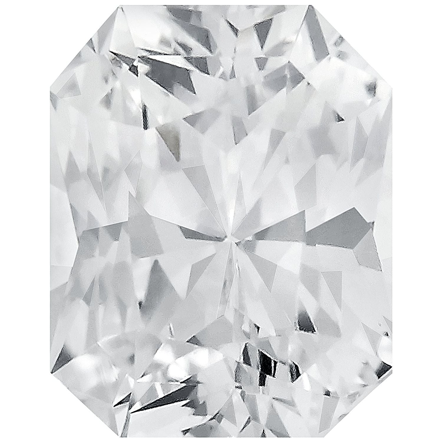 6x4 mm Radiant Natural White Sapphire – Faceted Cut – AA Quality — Sapphire Row