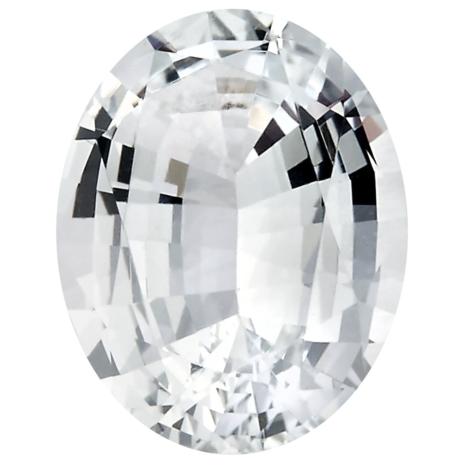 4x3 mm Oval Natural White Sapphire – Faceted Cut – AA Quality — Sapphire Row