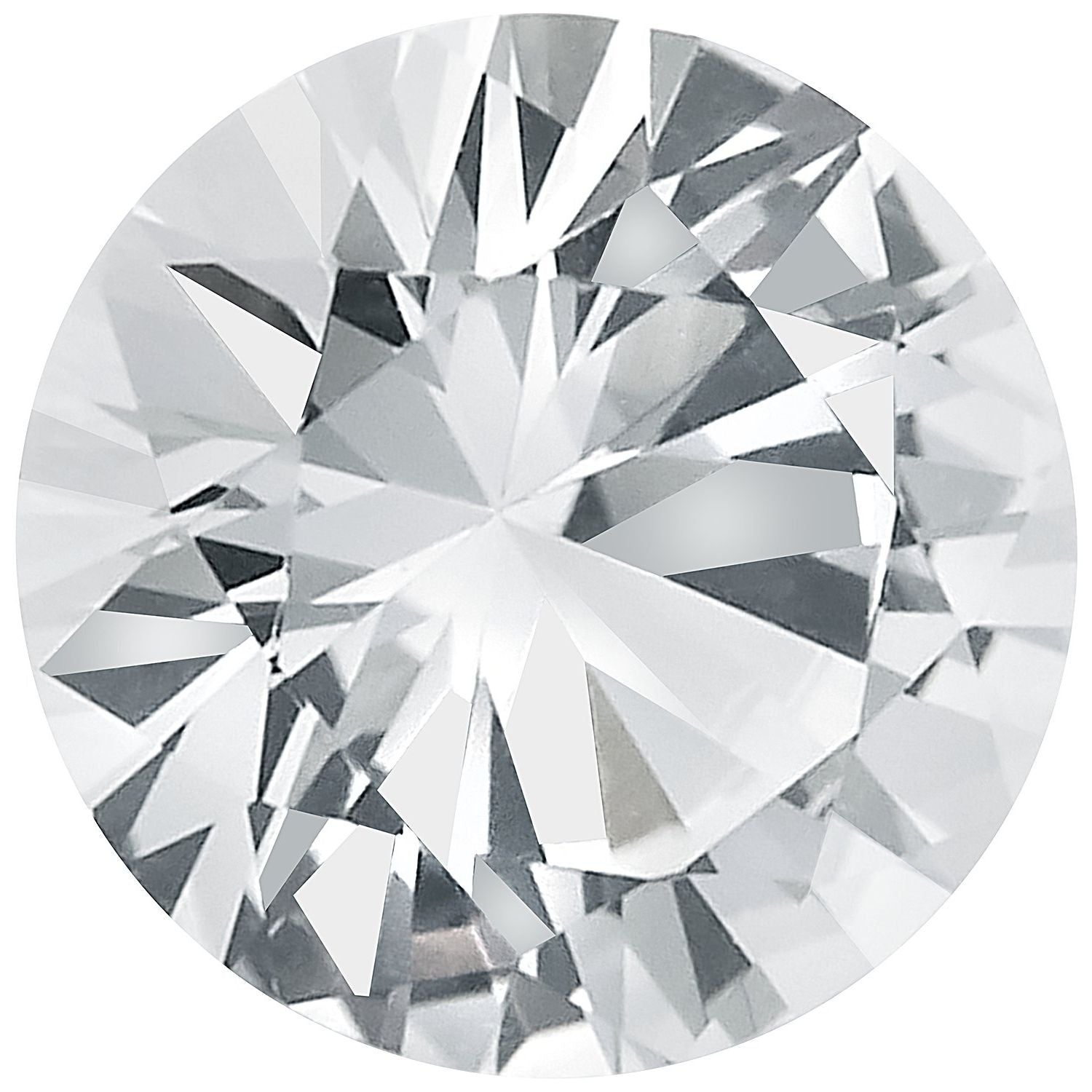 4 mm Round Natural White Sapphire – Faceted Diamond-Cut – AA Quality — Sapphire Row