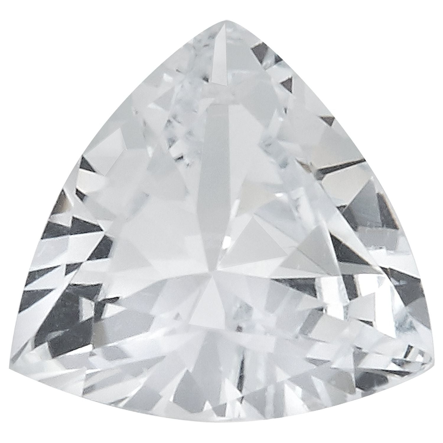 4 mm Trillion Natural White Sapphire – Faceted Cut – AA Quality — Sapphire Row