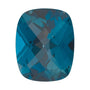 8x6 mm Antique Cushion Natural London Blue Topaz – Checkerboard-Cut – AA Quality — Sapphire Row