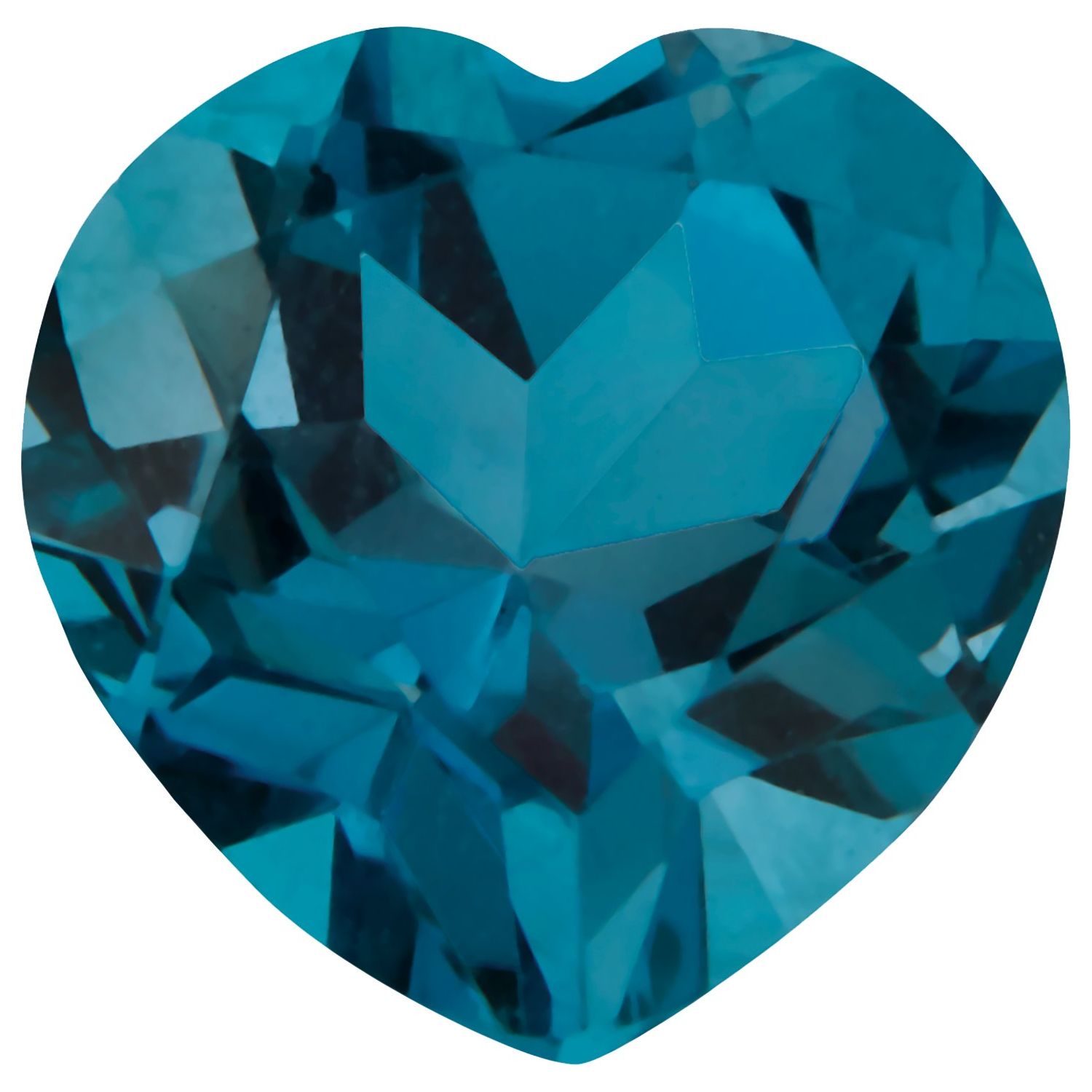 7 mm Heart Natural London Blue Topaz – Faceted Cut – AA Quality — Sapphire Row