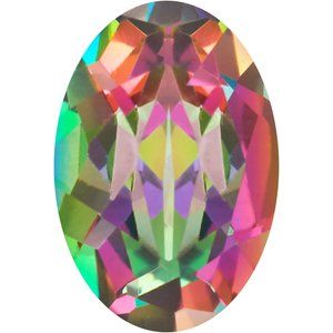 Lot of 10 – 6x4 mm Oval Natural Green Mystic Topaz – Faceted Cut – AA Quality — Sapphire Row