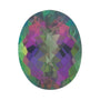 10x8 mm Oval Natural Green Mystic Topaz – Checkerboard-Cut – AA Quality — Sapphire Row