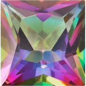 Lot of 10 – 4 mm Square Natural Green Mystic Topaz – Princess-Cut – AA Quality — Sapphire Row
