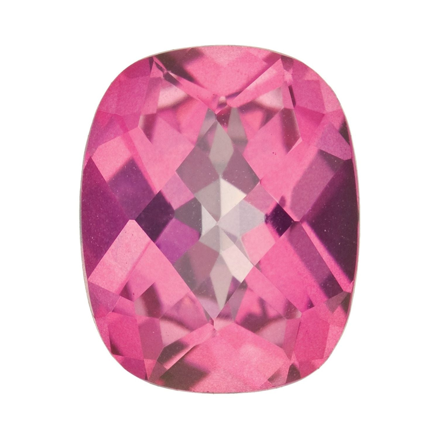 9x7 mm Antique Cushion Natural Pure Pink Mystic Topaz – Checkerboard-Cut – AA Quality — Sapphire Row